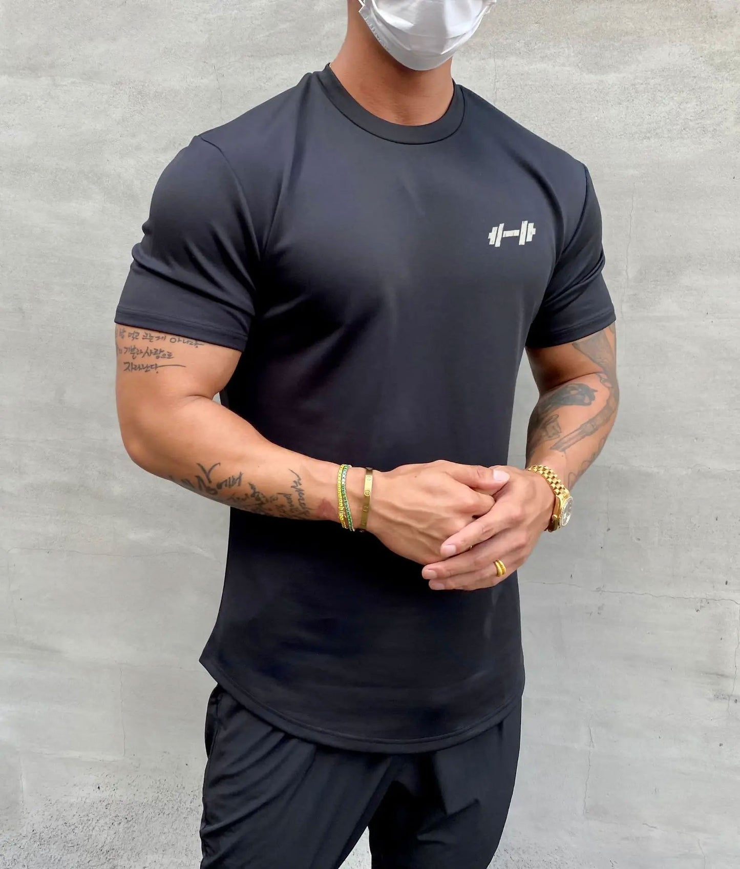 Cotton Short-Sleeve Fitness T-Shirt