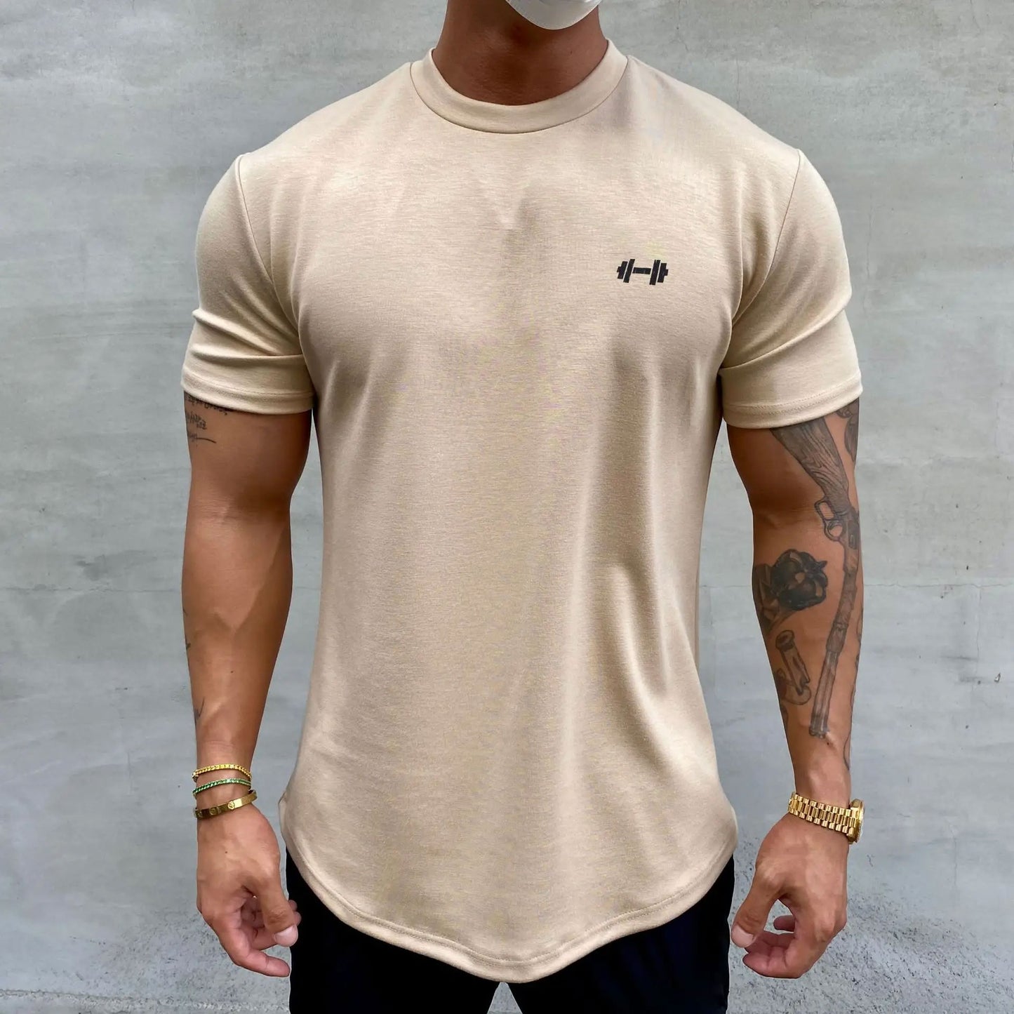 Cotton Short-Sleeve Fitness T-Shirt