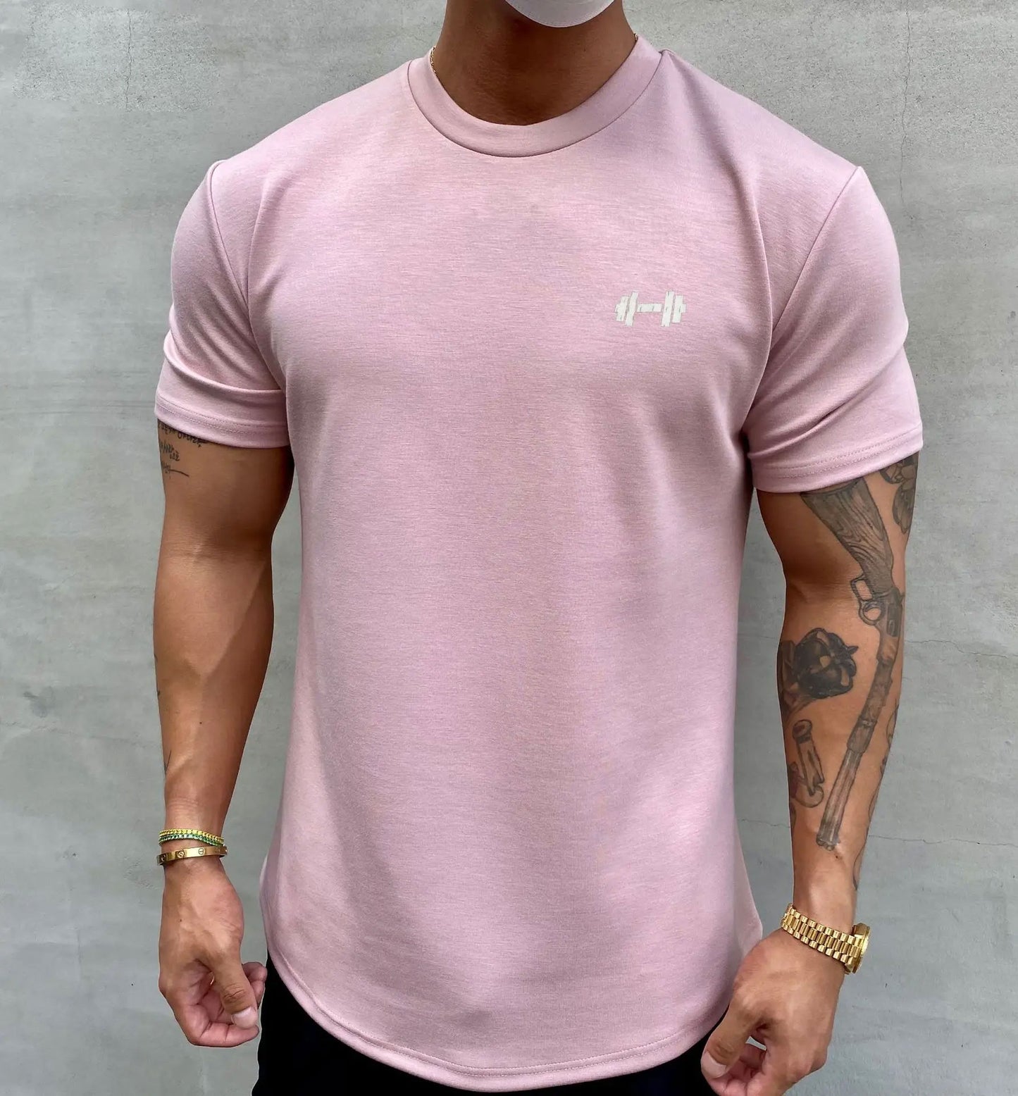 Cotton Short-Sleeve Fitness T-Shirt