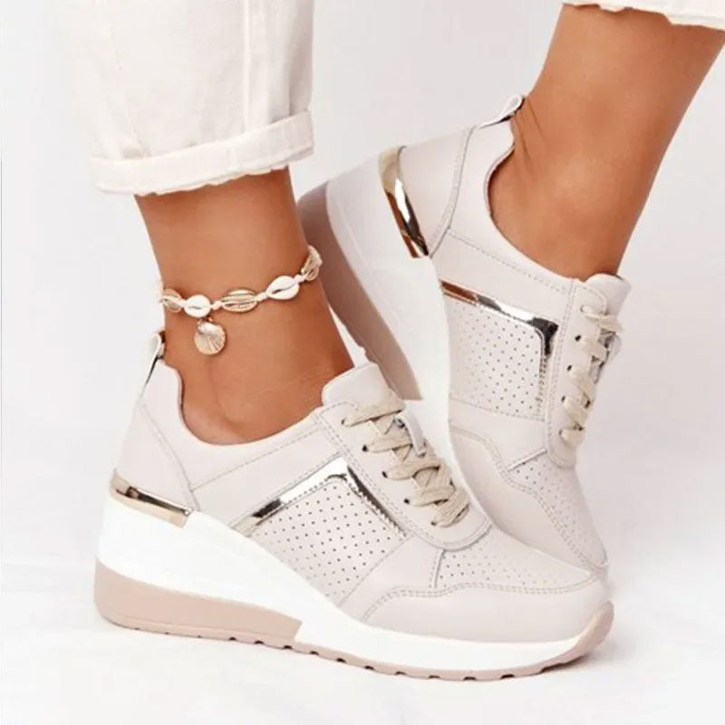 Platform Lace-Up Sneakers