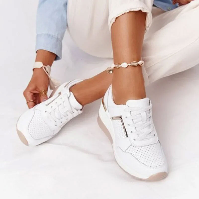 Platform Lace-Up Sneakers