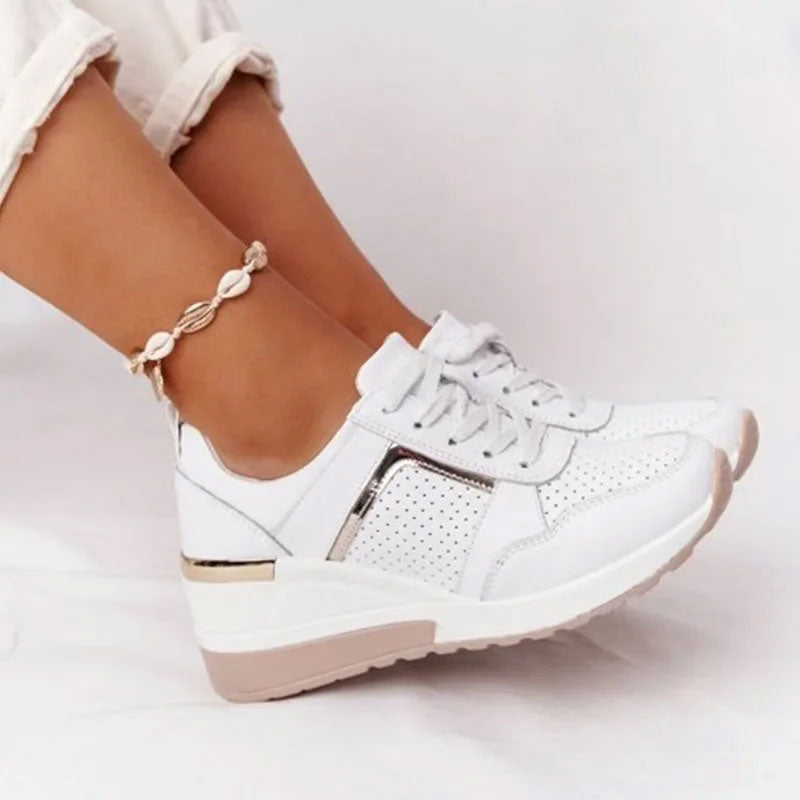 Platform Lace-Up Sneakers