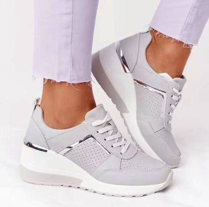 Platform Lace-Up Sneakers