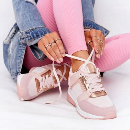 Platform Lace-Up Sneakers