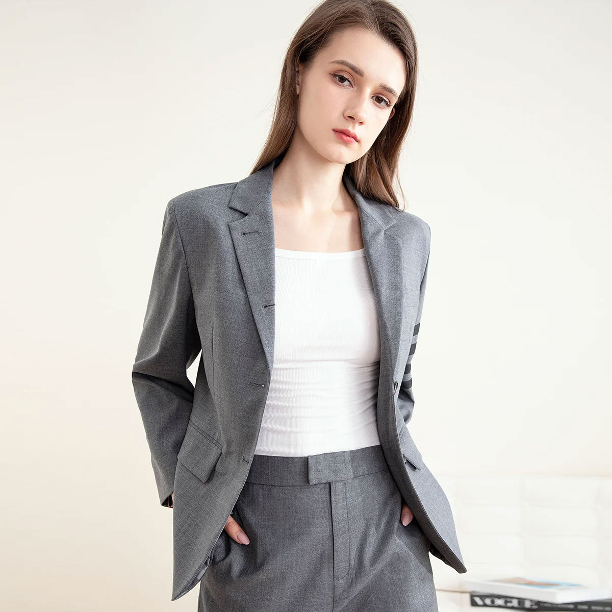 Premium Wool Blend Women's Blazer