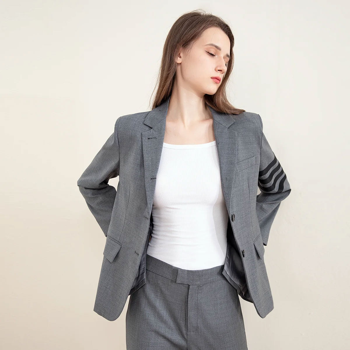 Premium Wool Blend Women's Blazer