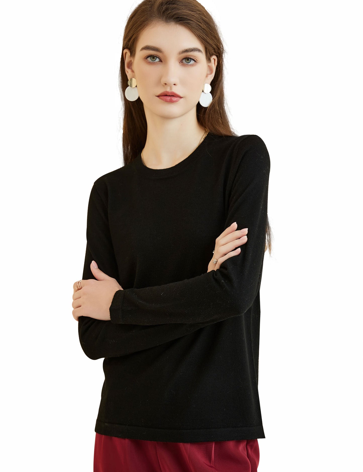 Soft Merino Wool Long-Sleeve Shirt